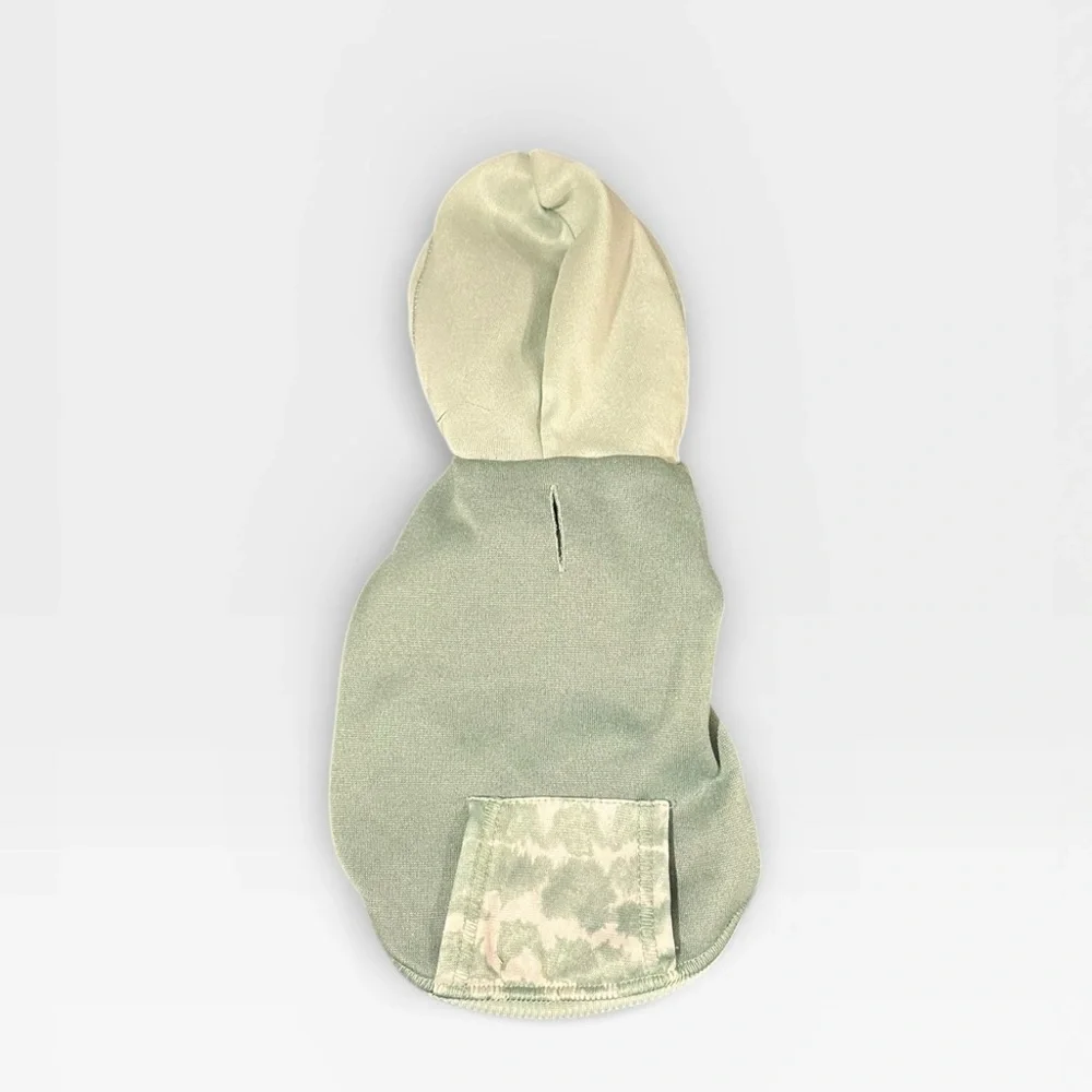 NWOT Green Hoodie For Dogs With Tie Dye Fake Pocket XS